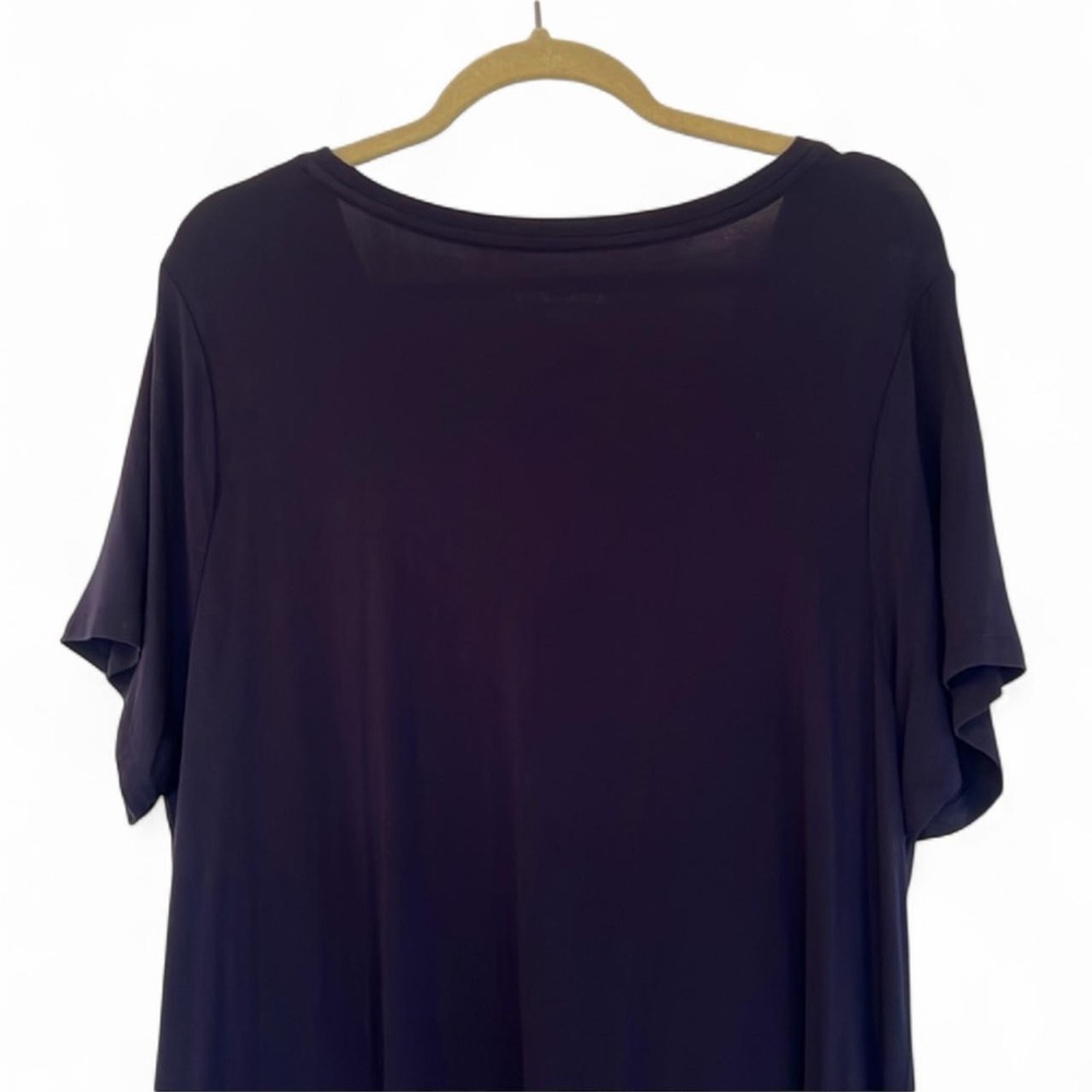 Ava & Viv Navy Scoop Neck Essential Tee 1X - Picture 6 of 9